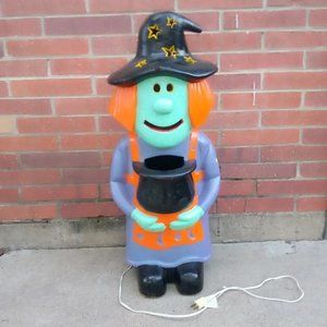 Vintage The Paper Magic Group Blow Mold 32" Witch